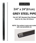 Heavy Duty Three Quarter Inch Steel Pipe Twenty Four Inch Long Set Of Four For DIY Industrial Shelving Built To Last