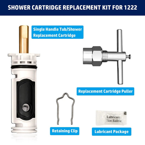 1222 Replacement Cartridge Kit With Puller And Retainer Clip For One Handle Tub And Shower Valves Posi Temp Compatible Set
