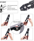 Heavy Duty Wire Rope Crimping Tool Set With 180 Pcs Aluminum Double Barrel Ferrule Sleeves 1.2mm 1.5mm 2mm Pouch Included Crimp Pliers For Fishing Marine And DIY Rigging