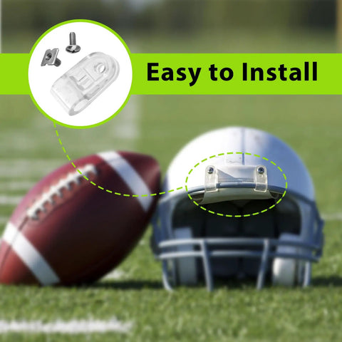 Helmet Hardware Kit With Quick Release Facemask Hardware Clips Screws And Nuts For F7 And SpeedFlex Helmets Easy Install Durable Thumb Clips And Fasteners For Youth And Adult Safe Football Gear on white football helmet
