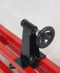 Close-up of the tool rest on the Flyrivergo 14 Inch By 40 Inch Benchtop Mini Wood Lathe Machine 370 Watt 110 Volt Power Turning Tool.