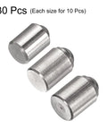 Built Different 30 Pack Ball Spring Plunger Set 304 Stainless Steel, three ball plungers showcased for cabinet hardware use.