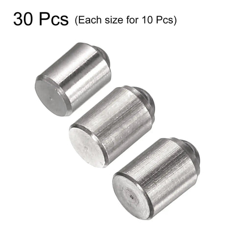 Built Different 30 Pack Ball Spring Plunger Set 304 Stainless Steel, three ball plungers showcased for cabinet hardware use.