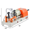 Key Duplicator And Cutter Machine For Locksmiths Easy To Use Copy Tool With Front Clamp Slot And Rear Universal Clamp Automatic Knife Travel For Precise Smooth Key Cuts Every Time. 19x10.2x9.5 in metal key cutting machine