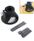 Heavy Duty Drill Locator Positioner Kit Featuring Premium Steel Burrs And Bits for precision woodworking and milling tasks.