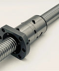 End Machined Ballscrew With Customizable Size Double Ball Nut For CNC Linear Motion Equipment 600mm Length Smooth Low Friction Travel Precision Thread Heat Treated Steel Durable Backlash Reduction For Reliable CNC Motion