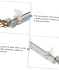 Premium 80 Mm Stroke Stepper Motor For Linear Stage Actuator With Plug And Play Diy Router Replacement Setup Rock Solid Reliability No Sweat Swap Sweet Smooth Motion Upgrade, metallic body with plastic slider visible from side.