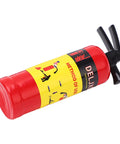 Dope Mini Fire Extinguisher For Rc Cars Real Deal Accessory Lightweight Portable Rig Customizer With Drop In Stickers For Axial Scx10 Wpl Mn Series Models Red, 47mm size with yellow label.