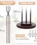 Industrial Farmhouse Floor Lamp With Double Drum Shade 65 Inch Tall Rustic Bronze base and three light pole structure
