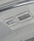 Heavy Duty Marine Flush Mount Led Wide Flood Light Broad Beam Pattern Brushed White Housing on boat ceiling