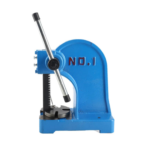 Built Tough One Ton Manual Desktop Arbor Press Crafted From Solid Carbon Steel Offers Four Pre Drilled Mounting Holes Perfect For Straight Up Riveting Quick Hole Punching And Hassle Free Bearing Work