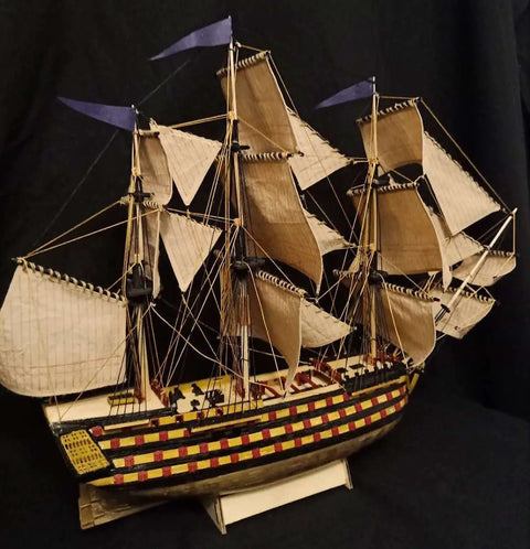 3D Wooden Ship Puzzle Kit For Adults 1:200 Laser-Cut HMS Victory Model Hands-On DIY Build For Sailors At Heart Realistic Rigging