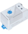 Adjustable 0-60 C Mechanical Thermostat With Normally Closed Switch For Heaters Fans And Control Circuits Rotary Dial Temperature Control For Precise Activation Trigger Easy Dial Setup Auto Shutoff And Safe Startup, white plastic DIN rail thermostat