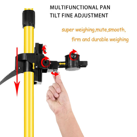 Pro Grade Laser Level Pole With Tripod For Rotary And Line Lasers 13.78 Ft Telescoping Pole multifunctional tilt adjustment