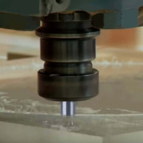 HQMaster CNC router bit, 1/8 in shank, O-flute single-flute upcut end mill