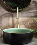UMJIGF Vessel Sink Small Apartment Ceramic Household Balcony Basin Basin Single Basin Retro Above Counter Basin with faucet