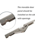 Skip The Fiddly Hardware 90 Degree Locking Folding Bracket with openings for easy movable door panel installation.