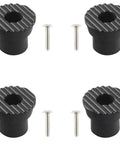 Set of four black screw-in door stop tips with screws, Door Stop Rubber Tip With Screw In Replacement Tips For Drop Down Door Holders