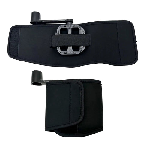 Neoprene Bike Pedal Covers Set Durable Pedal Sleeves for transport and storage, protective guard showing two sleeves unfolded and folded.
