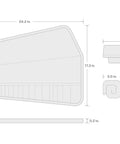 Technical drawing of 20 Piece Punch And Chisel Roll-Up Pouch For Portable Carry Of Your Punch And Chisel Set PNC99001, showing dimensions