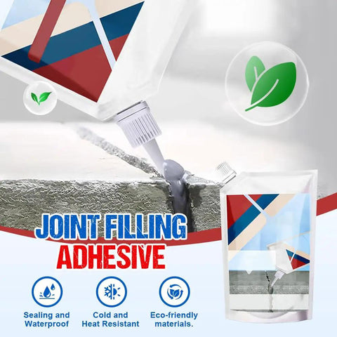 Heavy-Duty Concrete Crack Repair Adhesive That Dries Fast And Stays Waterproof being applied to a cracked concrete surface