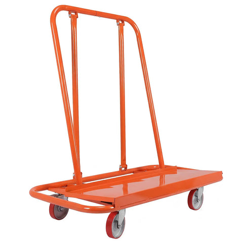 Heavy Duty Plasterboard Mobile Tool Cart With Detachable Stone Marble Handling Platform And Large Capacity For Warehouse And Factory Use Industrial Grade Steel Cart For Sheet Material And Equipment Transport, shown empty against a white background