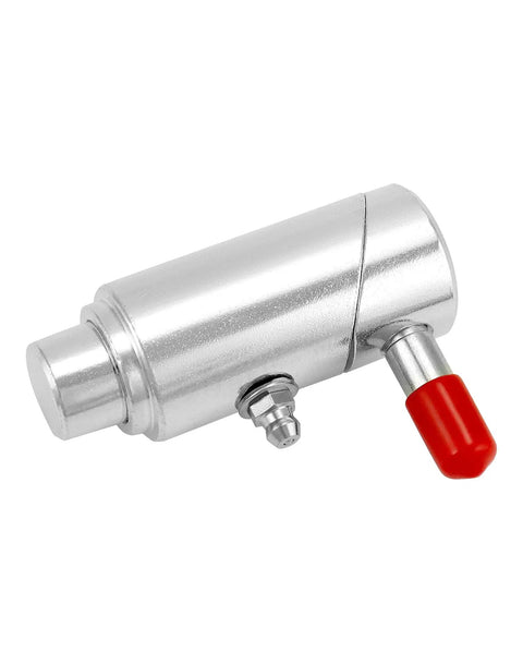 Heavy Duty Three Quarter Inch Cam Lock Wrecker 2 Pack With Spring Loaded Twist Lock Plunger Pin And Built In Grease Fitting Zinc Plated Tow Truck Kit Built Tough For The Daily Grind, showing a close-up of a twist lock plunger.
