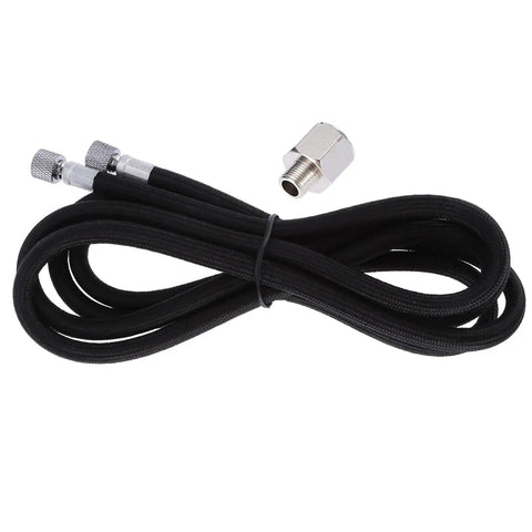 Professional 5.9 Ft EVA Airbrush Hose Kit, 1/8 Inch Female Fittings, 1/8 to 1/4 Inch Adapter, Compatible With Most Air Compressors black hose and adapter