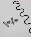 Heavy Duty Compression Spring Repair Kit With Screws Included, DIY Spring Clips, 60 cm spring, clips, screws visible