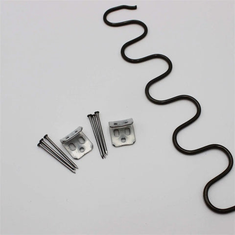 Heavy Duty Compression Spring Repair Kit With Screws Included, DIY Spring Clips, 60 cm spring, clips, screws visible