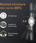 Ratchet details of 24 In 1 Magnetic Screwdriver Set With Detachable Ratchet Handle Multi Bit Magnetic Drive Portable Precision Repair Kit