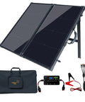 100W Portable Foldable Solar Panel Suitcase With 10A 12V MPPT Controller 4 In 1 Adapter Cable 25 Percent High Efficiency Monocrystalline Charger