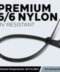 Heavy Duty Black Cable Ties 1000 Pack 8 Inch Nylon Zip Ties With Screw Down Hole For Mounting 50 Lbs Tensile Strength