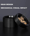 Game Changing Geared Espresso Leveler With Magnetic Coffee Distributor Needle Fits All Standard Portafilters showing gear design and needle detail.