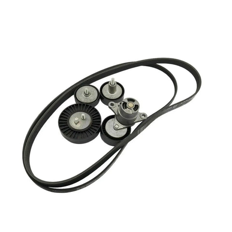 Heavy Duty Belt Tensioner Kit For Audi S4 Q8 6 Piece Alternator Pulley Drive Belt Set Direct Bolt On Install No Mods Cheap Price Keep Sweet Ride Reliable With Steel OE Specs Guarantee Drive Long Term Everyday, 6-piece steel pulley kit with belt