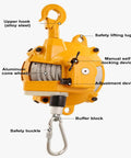 Retractable Tool Balancer With Self Locking Design, 1.5m Wire Rope, Heavy Duty Hook, Adjustable Hanging Retractor, 50-60kg Capacity, Aluminum Alloy Shell, Light Yet Tough Pro Grade Workshops with upper hook and safety buckle