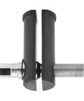 Side view of a Heavy Duty Bearing Race Puller For Motorcycle Steering Neck Removal Tool Universal Fit One And One Eighth Inch To Two And Five Eighths Inch Durable Metal Autocycle Maintenance Gear Built For Ride Ready Pros And Weekend DIYers in use.