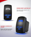 Heavy Duty 14 AWG LED Light Bar Wiring Harness Kit With 12V 5 Pin Rocker Switch Waterproof Laser On Off Switch