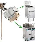 High Limit Thermostat Switch For Pitco Fryers 1/4 Inch Thread MPT 450F/230C with fryer connection shown