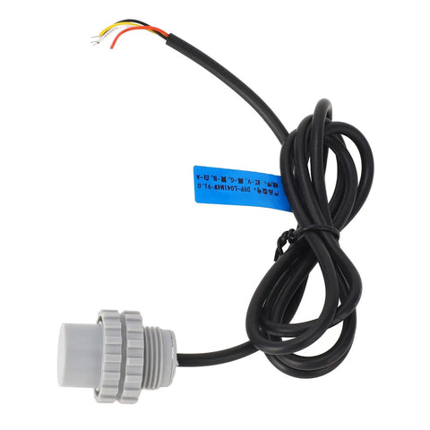 Underwater Ultrasonic Distance Sensor With Temperature Compensation And RS485 Interface For Sharp Obstacle Dodging And Range Sensing Up To Three Meters In Wet Environments IP68 Waterproof 5 To 24 Volt DC, front view with cables.
