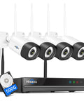 2.5K 5MP WiFi Security Camera System Outdoor Expandable 16CH NVR Supports Up To 8MP 500GB HDD Included Spotlight