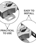 12 Pack Stainless Steel Cabinet Door Latch Double Roller Bead Roller Catch For Cabinets And Doors Easy To Install Image