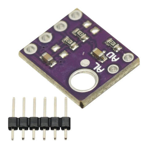 Temperature And Humidity Sensor Module With I2C Breakout For Arduino, SHT31-D Sensor, 3V To 5V Power, showing circuit board and pins
