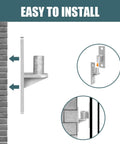 4 Pack Heavy Duty Gate Hinge Set Stainless steel hinges for wood and concrete walls shown easy to install