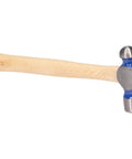 Ball Pein Hammer 16 Oz With Hickory Handle, American High Carbon Steel, Drop Forged Blacksmith Tool For Metalworking, side view