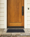 Heavy Duty Commercial Rubber Floor Mat Featuring Hexagonal Drainage Cutouts For Garage And Shop Kick Ass Non Slip Oil Grease Resistant Tough As Nails Level, 23x35 inches.