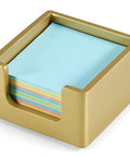 Gold Wood Sticky Note Holder For 3x3 Post It Notes Handy Dope Desk Organizer And Memo Pad Dispenser for office use