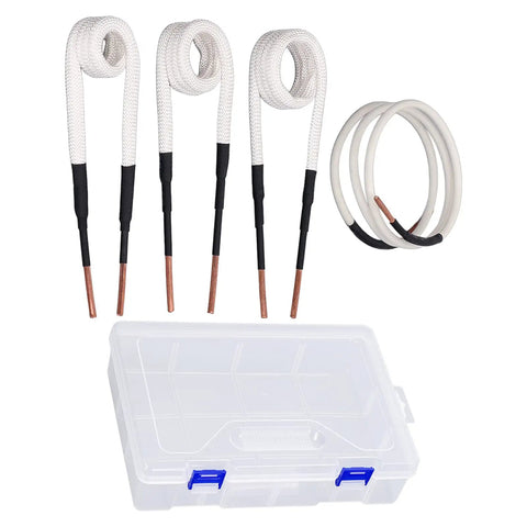 Beefed Up Induction Heater Kit With Flexible Brass Core Coils For Car Repair And Heat Treatment Includes Four 3.0mm Coils