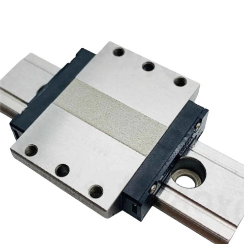 High Performance Linear Block SHW14CAM Guide Rail Slider Carriage for Smooth Motion Control and Heavy Duty Machinery Builds showing detailed metal components.
