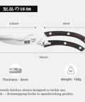 Heavy Duty Kitchen Scissors For Poultry And Bones Ultra Sharp Stainless Steel Shears With Comfortable Grip Boss Grade Performance 10-inch